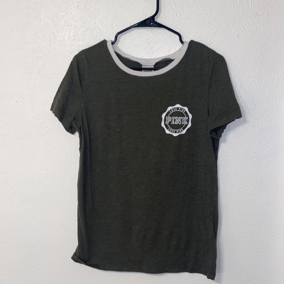 Dark Green Pink top - Picture 2 of 2